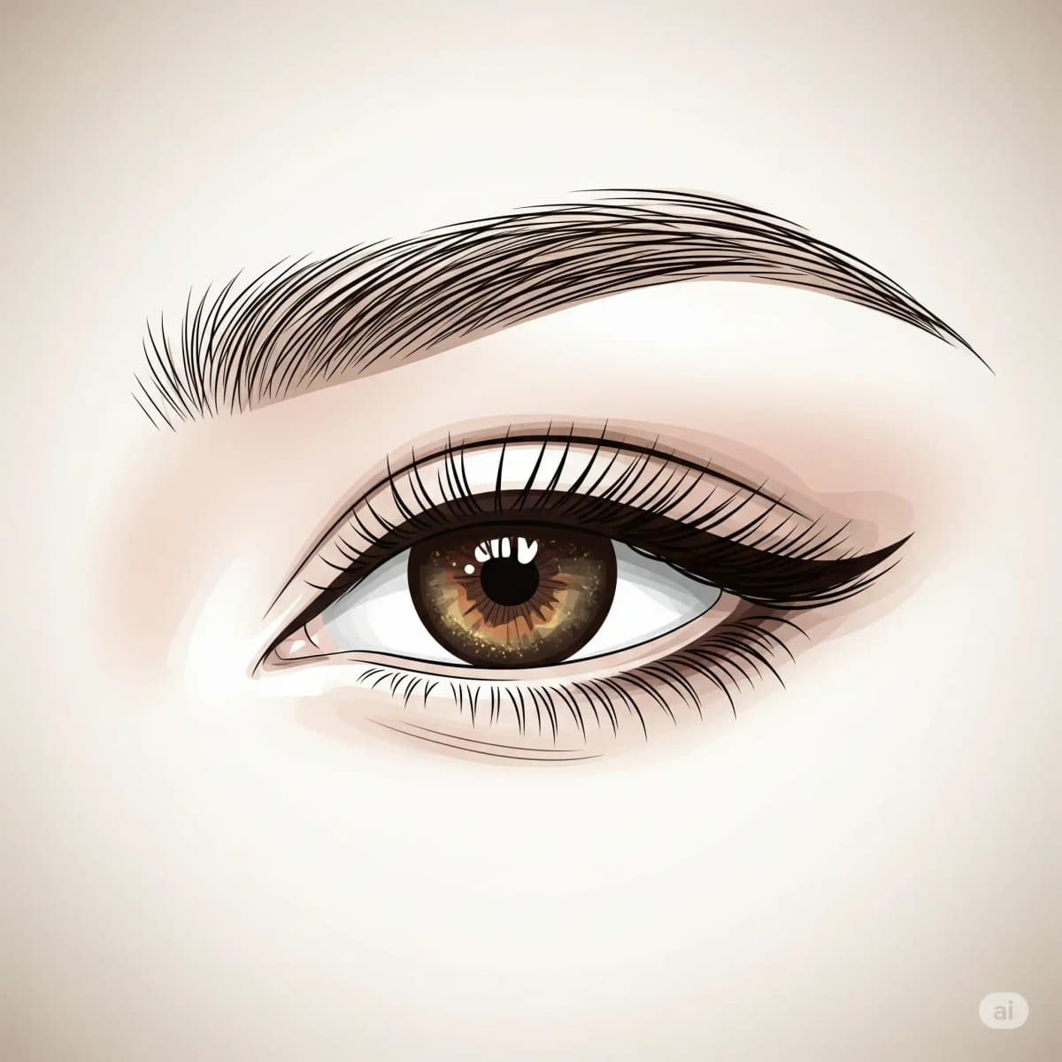 Upturned Eyes (Cat Eyes) example