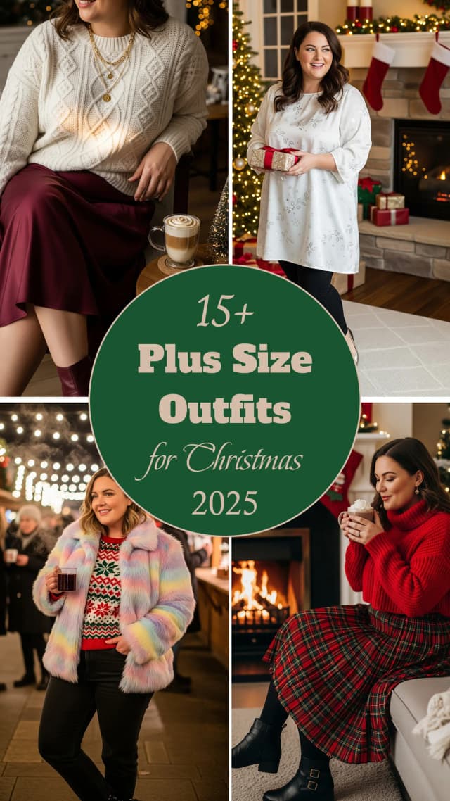 15 Best Plus Size Christmas Outfit Ideas 2025 🎄✨ | Flattering Holiday Looks for Curvy Women