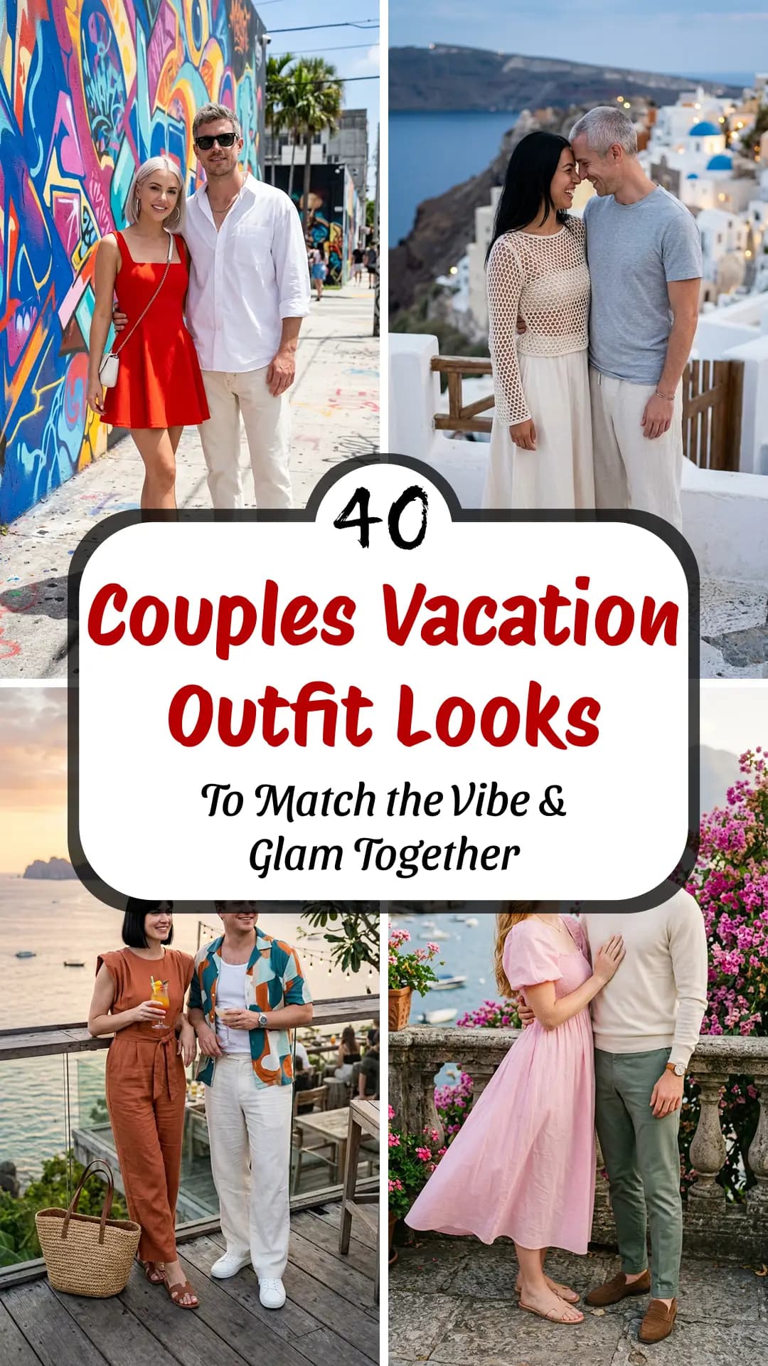 40 Best Couple Vacation Outfits for Your Next Travel 2026 ✈️🏝️ | Trendy Matching & Coordinated Travel Looks for Couples