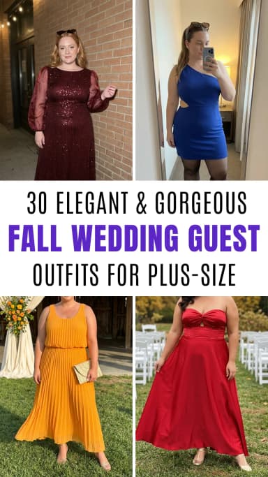 30 Fall Wedding Guest Outfits for Plus Size Women That Are Flattering & Chic