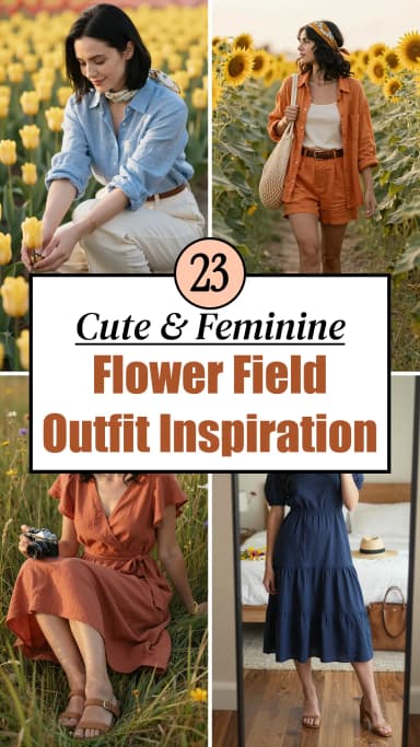 23 Dreamy Flower Field Outfits for Women 2026 🌸🌻 | Best Spring & Summer Photo Shoot Ideas | Cute, Cottagecore & Romantic Styles