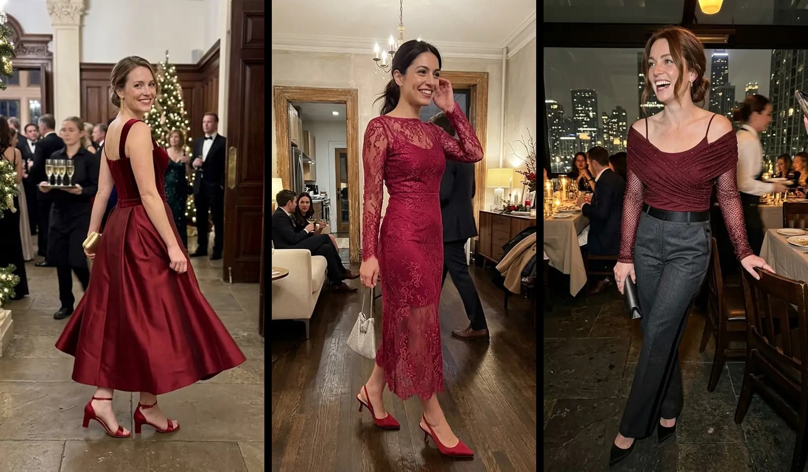 Chic & festive holiday party outfit ideas for women 2026