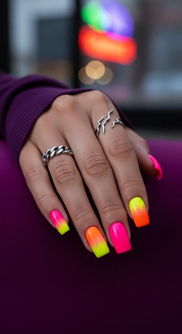 Electric Sunset Neon Fade