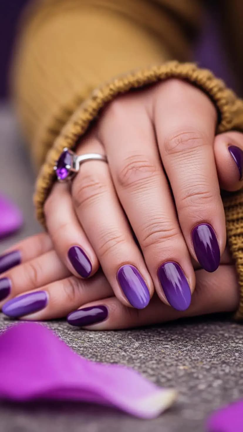 Deep Purple Mix & Match Mani