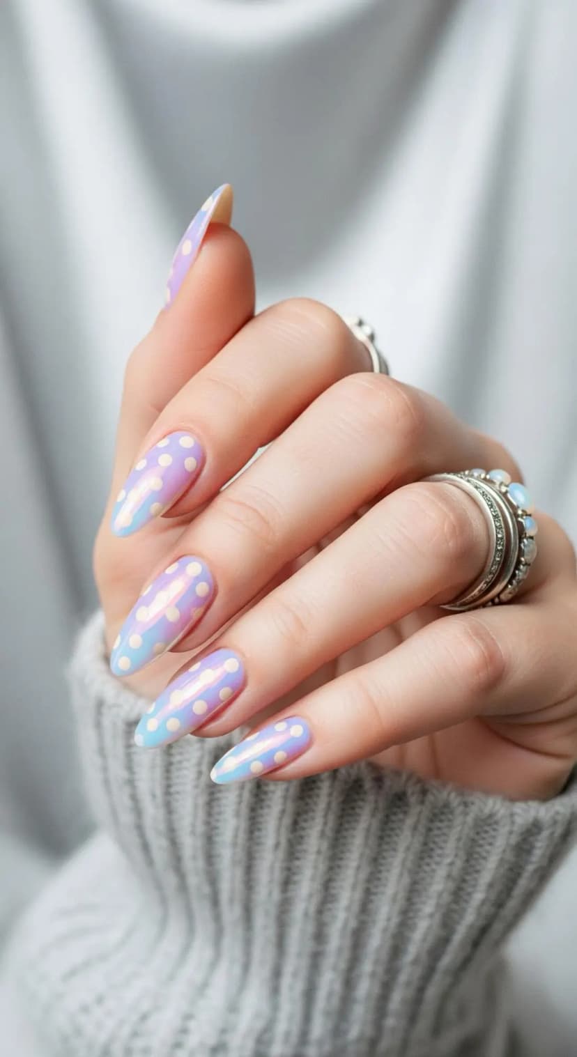 Periwinkle Polka Dot Ombre