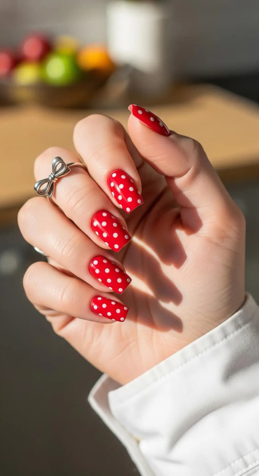 Crimson Polka Dot