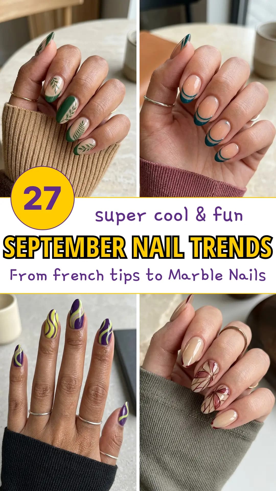 27 September Nail Designs for the Early Fall Transition 💅✨ | Best September Nail Ideas | Early Fall Manicure Trends | Trendy September Mani Inspiration