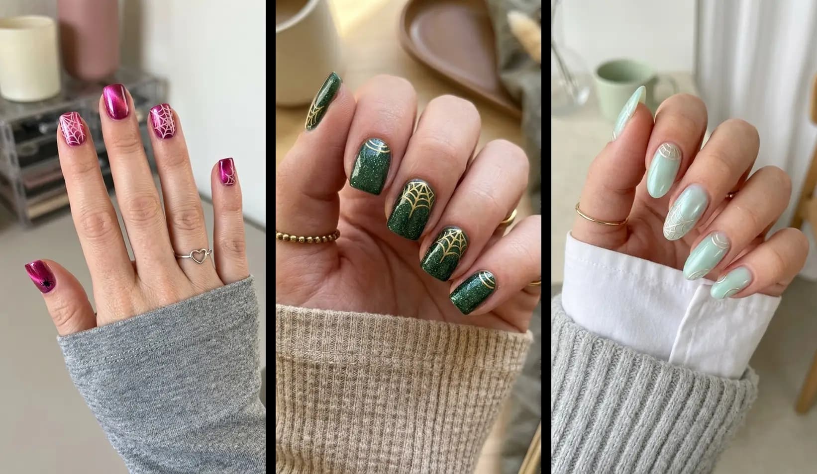How to Get the Ultimate Gothic Mani: 30 Spooky Spider Web Nails