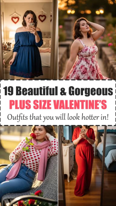 19 Plus Size Valentine's Day Outfits That'll Make You Feel Beautiful and Confident 2026💕 | Best Plus Size Valentine's Day Outfit Ideas | Elegant & Flattering Looks