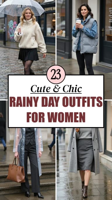 23 Cutest Rainy Day Outfits for Women to Wear in Monsoon for 2026 ☔🧥 | Trendy, Comfy & Waterproof Styles