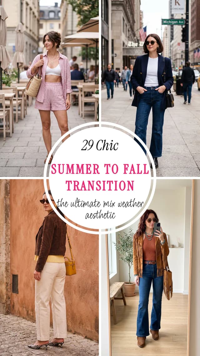 29 Chic Summer to Fall Transition Outfits (2026) | Ease Into the New Season with Layering, Knits & Boots