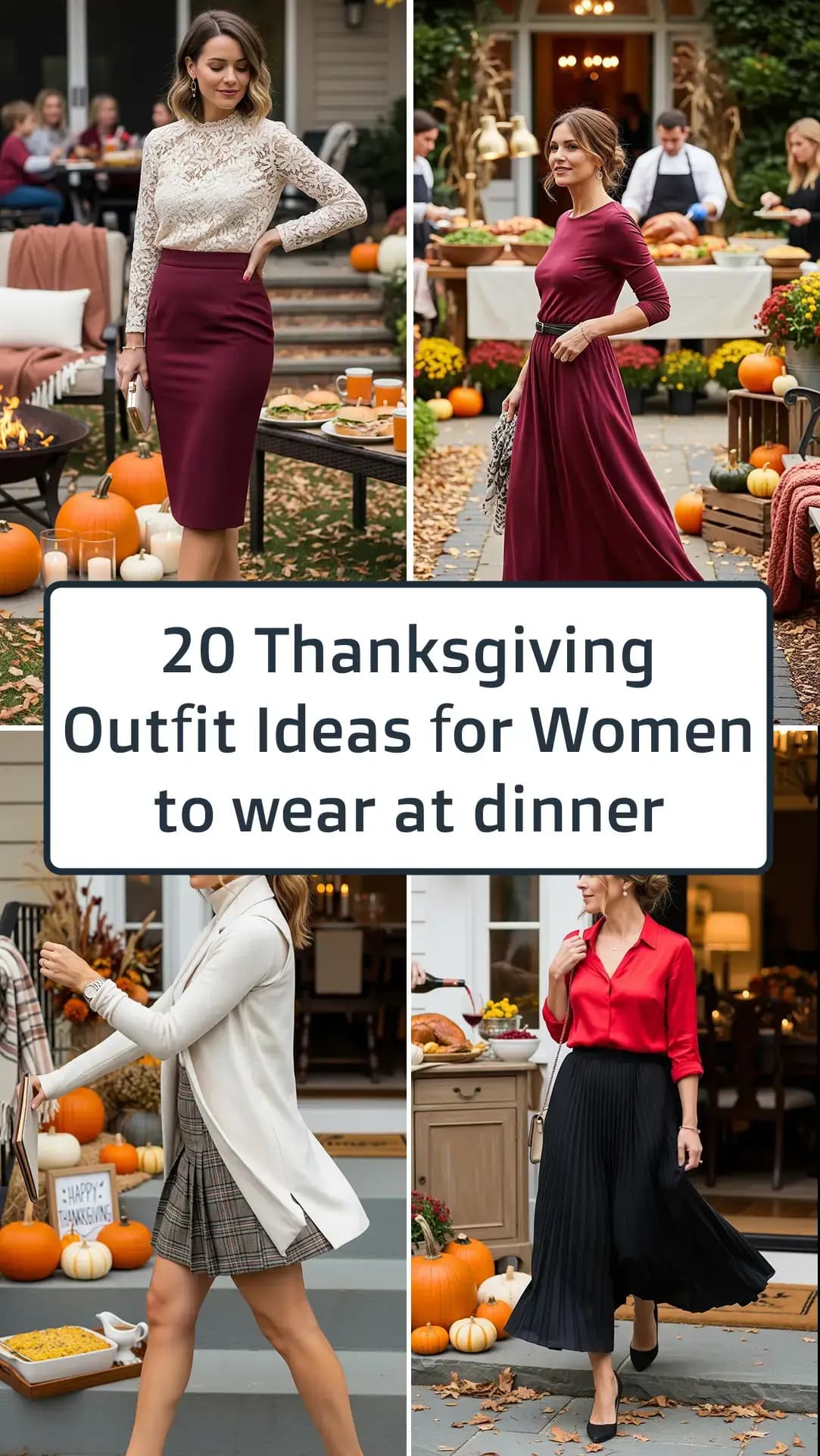 20 Elegant Thanksgiving Dinner Outfits 2025 | Best Thanksgiving Dinner Outfit Ideas | What to Wear to Thanksgiving Dinner | Stylish Thanksgiving Dinner Looks
