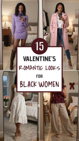 15 Stunning Valentine's Day Outfits for Black Women - Beautiful & Romantic Looks 2026 | Best Valentine's Day Outfit Ideas for Black Women | Elegant Date Night Looks