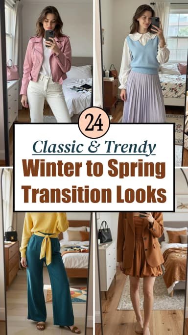 24 Winter to Spring Transition Outfits for Effortless Style 2026 🌸✨ | Best Winter to Spring Outfit Ideas | Trendy Transitional Looks | Seasonal Style Guide