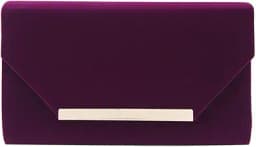 TrendsBlue Elegant Solid Color Velvet Clutch Evening Bag Handbag - Diff Colors