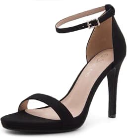 Shoe Land Women’s High Heels – Open Toe Stiletto Heels with Adjustable Ankle Strap | Dressy Sexy Strappy Heeled Sandals for Wedding, Prom, Party & Evening Wear