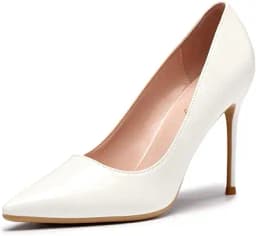 Elisabet Tang High Heels, Womens Pointed Toe Slip on Stilettos Party Wedding Pumps Basic Shoes