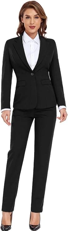 2 Piece Office Formal Suit (Black)