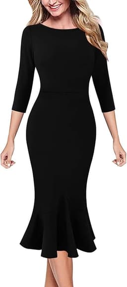 Cocktail Party Mermaid Bodycon Midi Dress