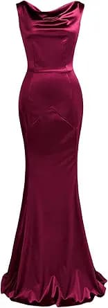 MUXXN Women\'s 30s Brief Elegant Mermaid Sleeveless Gowns Formal Evening Dress