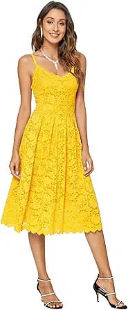 Womens Lace Floral Overlay V Neck Sexy Sleeveless Cocktail Party Swing Wedding Dresses