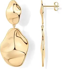 Gold Teardrop Dangle Earrings