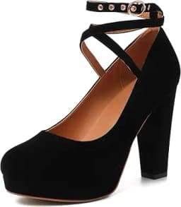 Black Platform Pumps