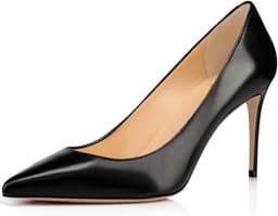 Pointy Toe Pump Heel (Black)