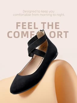 Fashion Ankle Flat Shoes (Black)