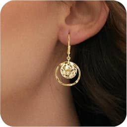 Sterling Silver Disc Leverback Earrings