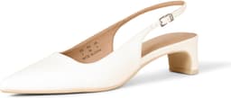 Slingback Block Heel (Cream)