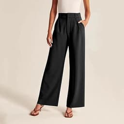 Wide Leg Trousers (Black)