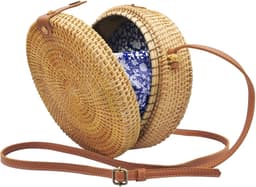 Handwoven Round Rattan Bag