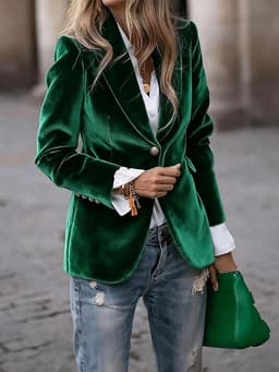 Velvet Blazer Suit Jackets