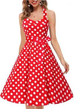 Retro Red Polka Dot Dress