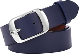 Leather Waist Belt with Elegant Buckle