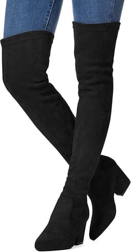 Thigh High Block Heel Boot