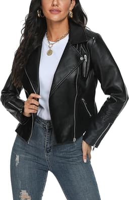 Faux Leather Jacket for Women