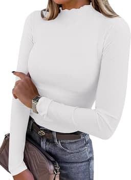 Neck Long Sleeve Tops