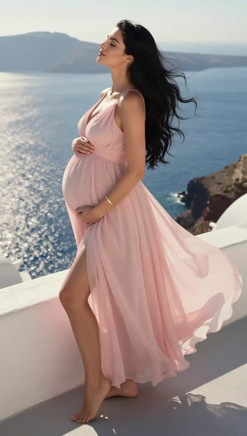 Pink Chiffon Maxi Dress