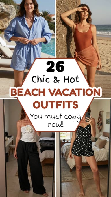 26 Beach Vacation Outfits for Your Perfect Getaway 2026 🏖️✨ | Best Beach Vacation Outfit Ideas | Effortless Beach Style | Trendy Summer Vacation Fashion