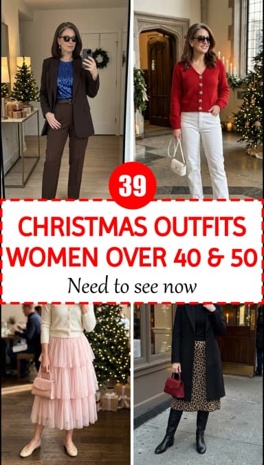 39 Christmas Outfits Women Over 40 & 50 Need to See