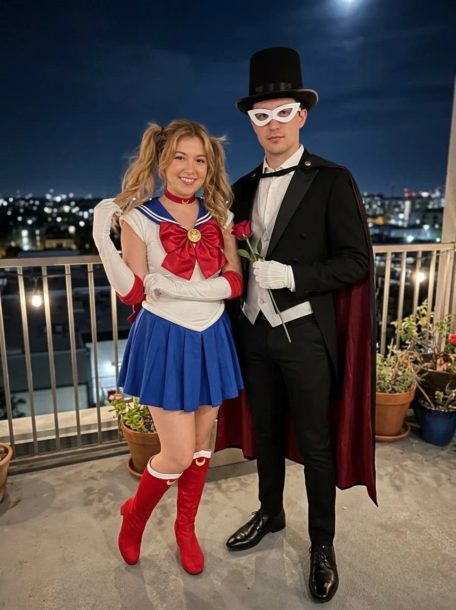 Sailor Moon & Tuxedo Mask Couple Costume