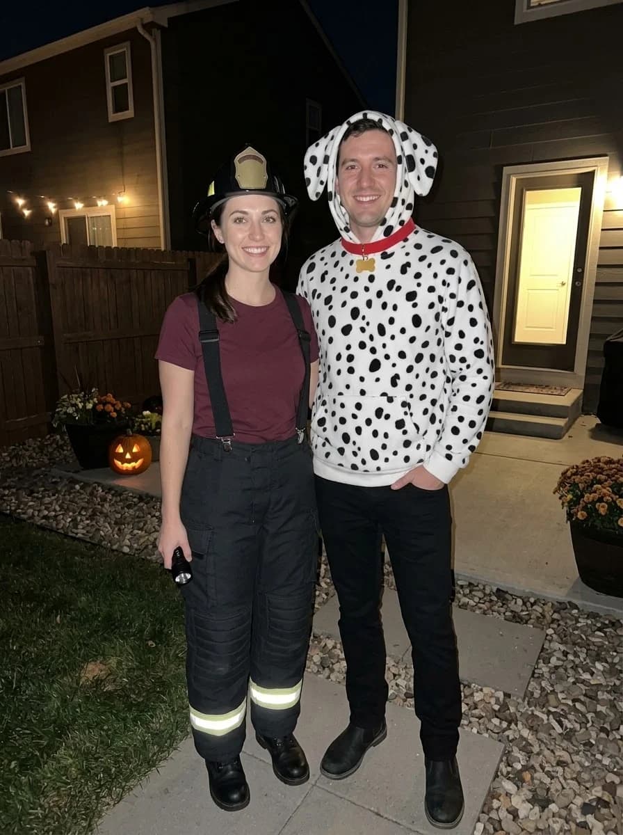 Firefighter & Dalmatian Couple Costume