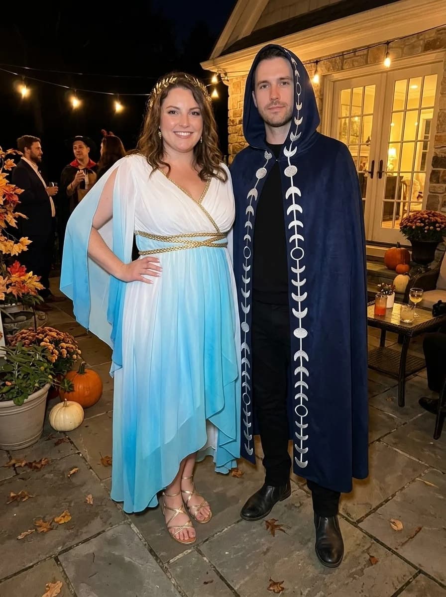 Greek Goddess and Moon