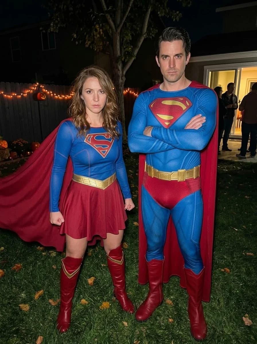 Supergirl & Superman Couple Costume