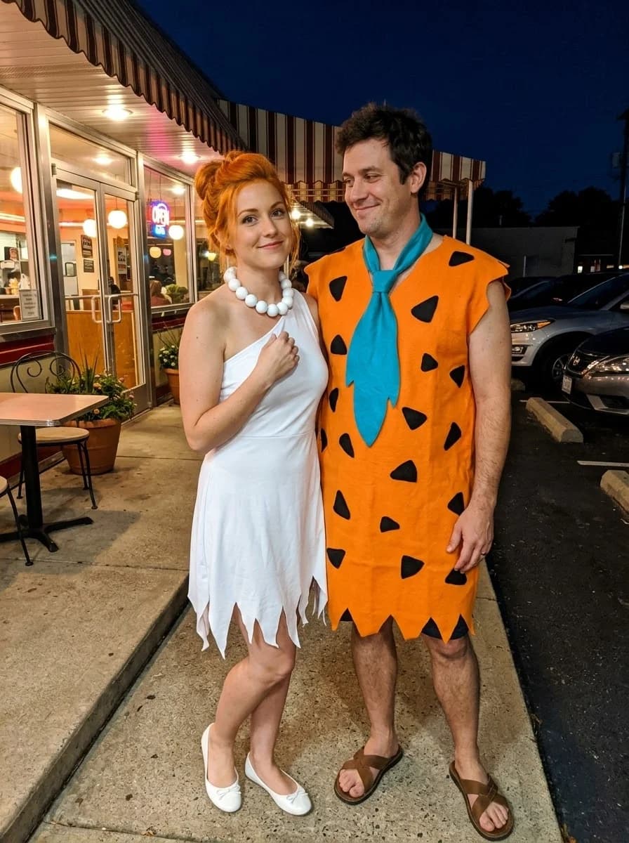 Wilma & Fred Flintstone Couple Costume