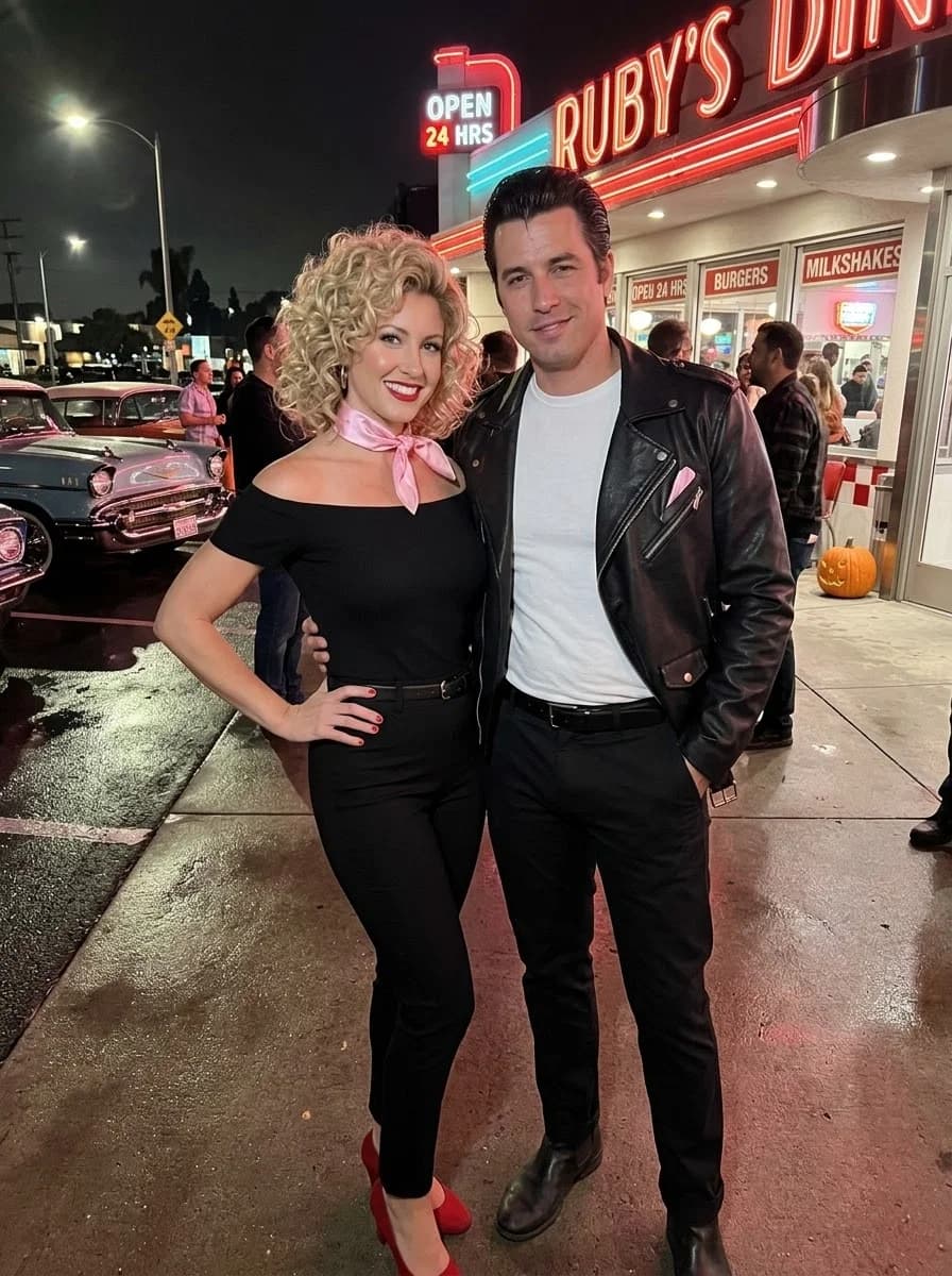 Sandy & Danny from Grease Couple Costume