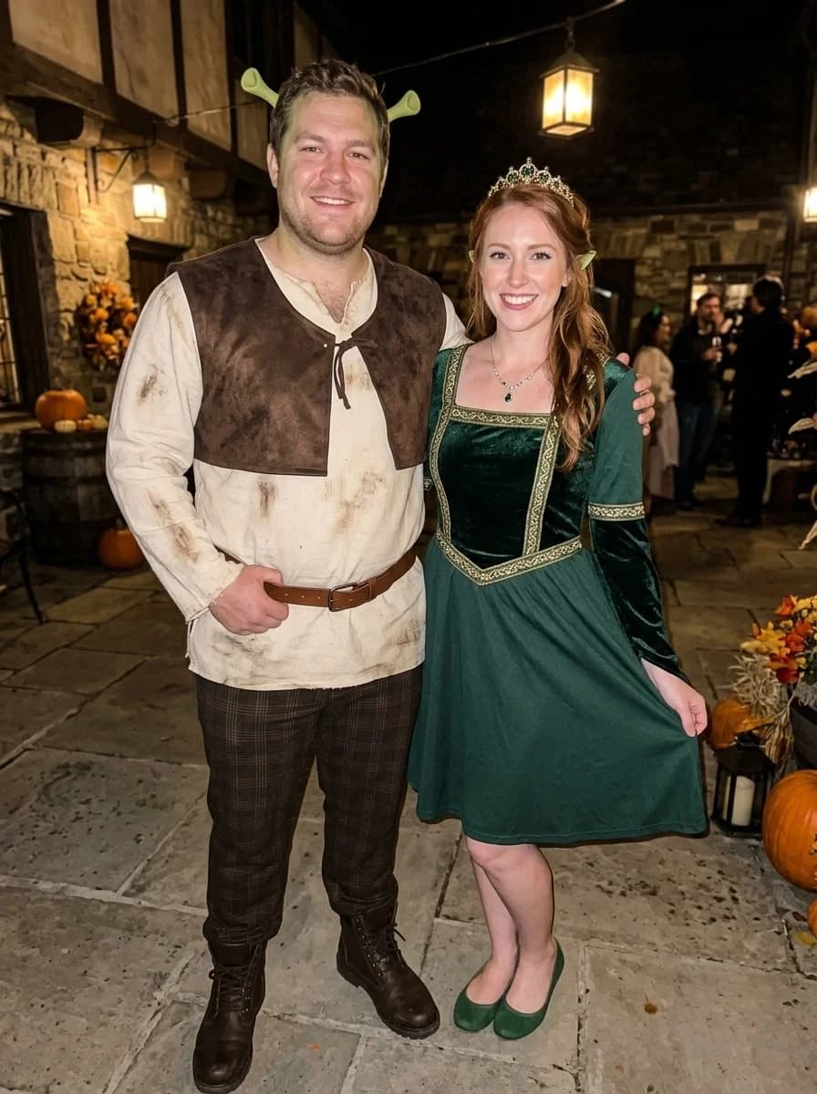 Shrek & Princess Fiona Couple Costume