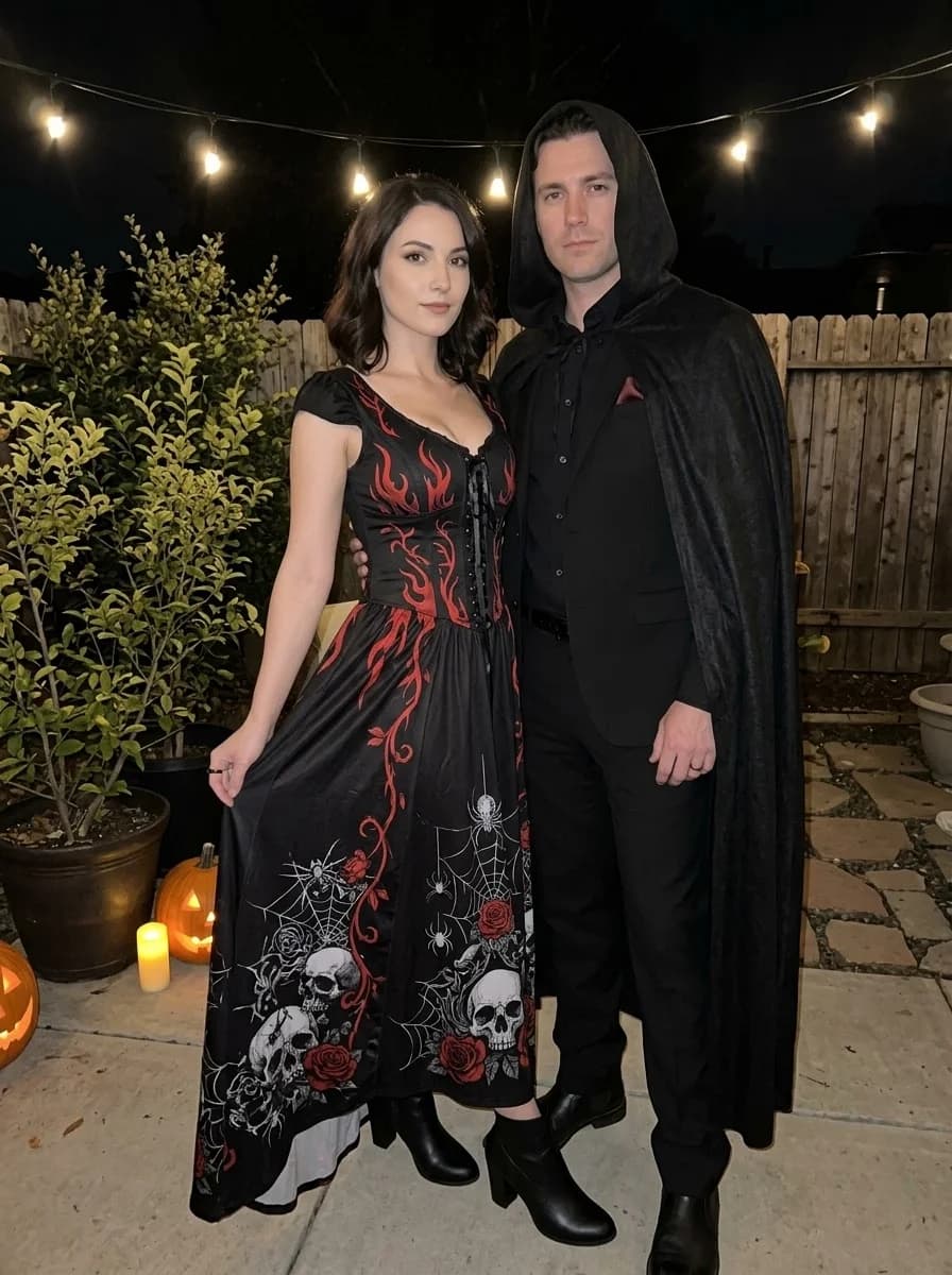 Gothic Vampire Couple Costume